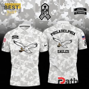 Philadelphia Eagles Camo 2024 Salute to Service Polo Shirt