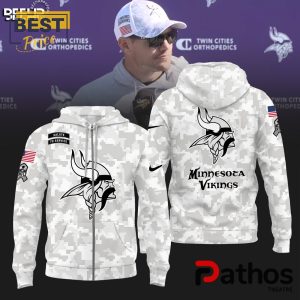 minnesota vikings camo 2024 salute to service hoodie jogger cap 3 uYOqx