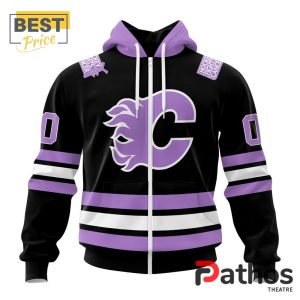 nhl calgary flames home in lavender hockey fight cancer hoodie 2 wimd4