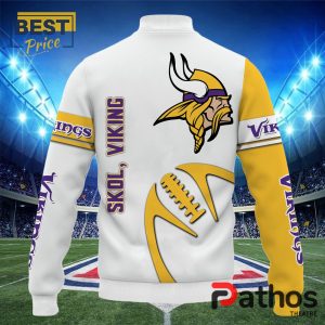 nfl minnesota vikings team baseball jacket 3 JGJ0Y