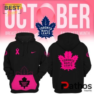 Toronto Maple Leafs Breast Cancer Awareness Hoodie, Jogger, Cap