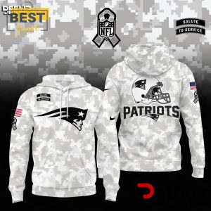 New England Patriots Camo 2024 Salute to Service Hoodie