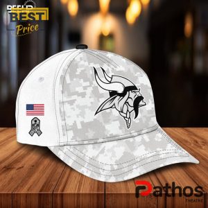 minnesota vikings camo 2024 salute to service hoodie jogger cap 5 yvKeH