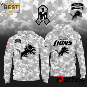 Detroit Lions Camo 2024 Salute to Service Hoodie