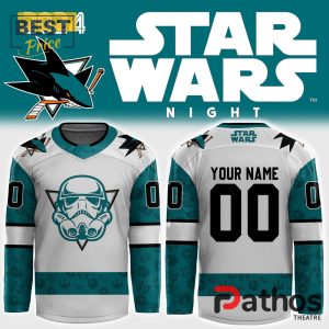 2024 San Jose Sharks x Star Wars Night Custom Hockey Jersey