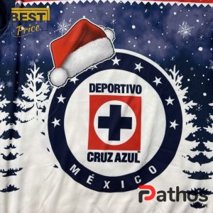 liga mx cruz azul christmas gifts ugly sweater 4 jdW31