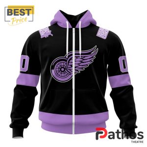 nhl detroit red wings home in lavender hockey fight cancer hoodie 2 4M3S8