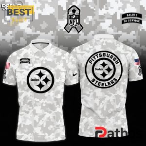 Pittsburgh Steelers Camo 2024 Salute to Service Polo Shirt