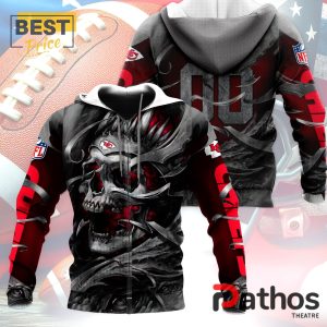 personalized kansas city chiefs nfl skull design hoodie 5 Z16fJ