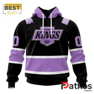 NHL Los Angeles Kings Home In Lavender Hockey Fight Cancer Hoodie