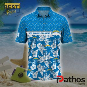 los angeles chargers nfl palm leaves hawaiian shirt 2 tWlMO