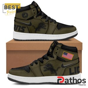 Detroit Lions Nike Camo 2024 Salute to Service Air Jordan 1 Hightop