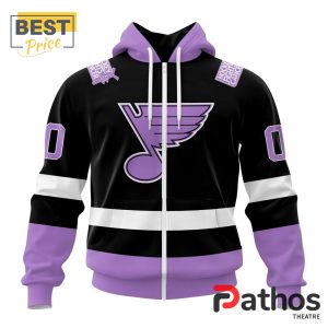 nhl st louis blues home in lavender hockey fight cancer hoodie 2 0p1bL