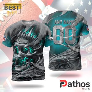 personalized philadelphia eagles nfl skull design hoodie 2 7YKGg