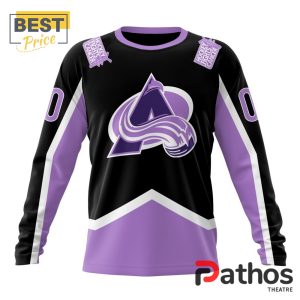 nhl colorado avalanche home in lavender hockey fight cancer hoodie 6 PHVJr