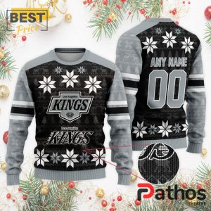 nhl los angeles kings custom ugly sweater for christmas 2 xVoqj