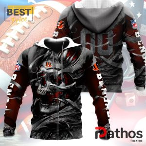 personalized cincinnati bengals nfl skull design hoodie 4 MFiOj