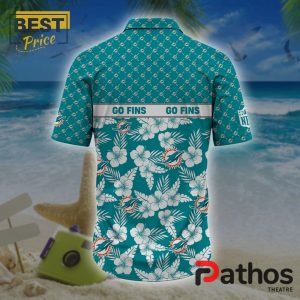 miami dolphins nfl palm leaves hawaiian shirt 3 oz6sW