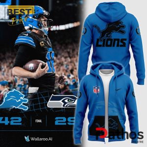 Fanatics Blue Detroit Lions Alternate Helmet Hoodie, Jogger, Cap