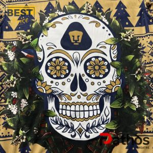 liga mx pumas unam sugar skull christmas ugly sweater 4 xGjbe