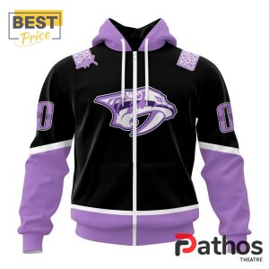 nhl nashville predators home in lavender hockey fight cancer hoodie 2 fM8aq