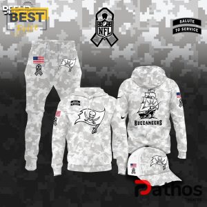 Tampa Bay Buccaneers Camo 2024 Salute to Service Hoodie, Jogger, Cap