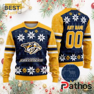 nhl nashville predators custom ugly sweater for christmas 2 uCPR8