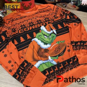 Oklahoma State Cowboys x Grinch 2024 Christmas Sweater