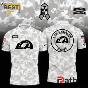 Los Angeles Rams Camo 2024 Salute to Service Polo Shirt