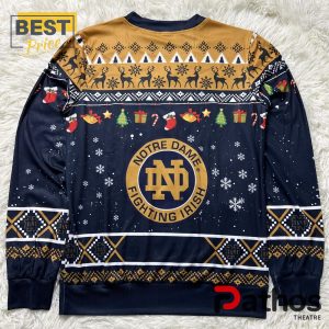 notre dame fighting irish ho ho ho ugly sweater 2 MRXWL