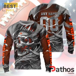 personalized cleveland browns nfl skull design hoodie 3 LNHkx