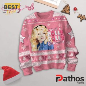 have a holly dolly 2024 christmas pink ugly sweater 2 wZEyG