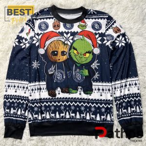 San Diego Padres Baby Groot x Grinch 2024 Ugly Sweater