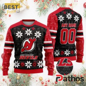 nhl new jersey devils custom ugly sweater for christmas 2 KgBQw