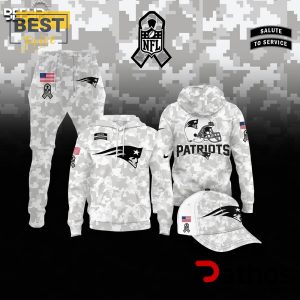 New England Patriots Camo 2024 Salute to Service Hoodie, Jogger, Cap