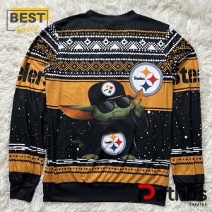 baby yoda x pittsburgh steelers 2024 ugly sweater 2 26cUQ