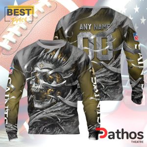 personalized new orleans saints nfl skull design hoodie 3 7hVWf