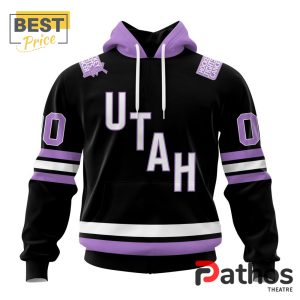 NHL Utah Hockey Club Home In Lavender Hockey Fight Cancer Hoodie