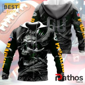 personalized green bay packers nfl skull design hoodie 5 cCyeH