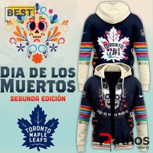 Toronto Maple Leafs Dia De Los Muertos Zip Hoodie