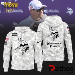 minnesota vikings camo 2024 salute to service hoodie jogger cap 2 ioX2D