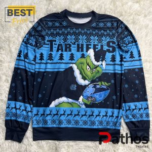 North Carolina Tar Heels x Grinch 2024 Christmas Ugly Sweater