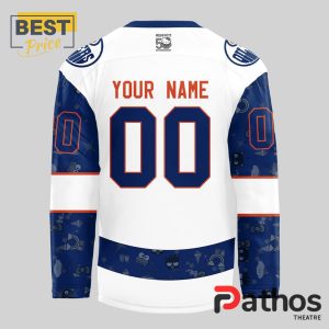 custom edmonton oilers x hello kitty 50th hockey jersey 3 WE5JA