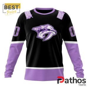 nhl nashville predators home in lavender hockey fight cancer hoodie 6 aPwRT