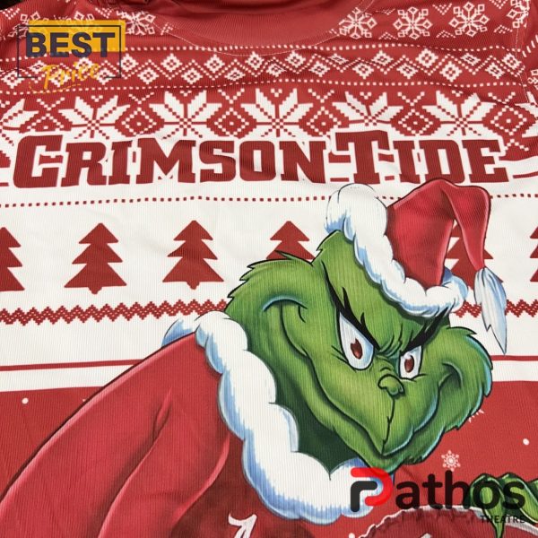 Alabama Crimson Tide x Grinch 2024 Christmas Ugly Sweater