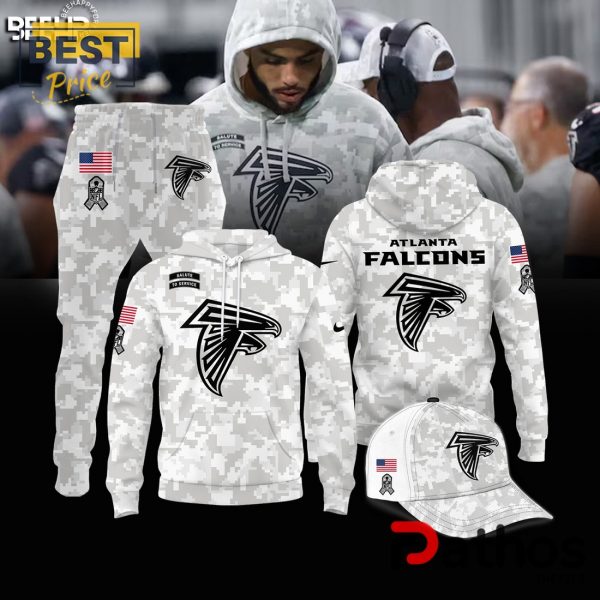 Atlanta Falcons Camo 2024 Salute to Service Hoodie, Jogger, Cap