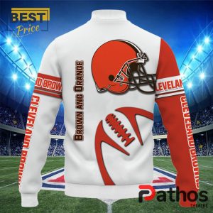 nfl cleveland browns team baseball jacket 3 btaNC