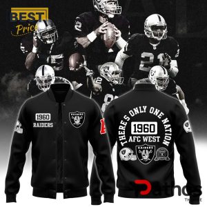 Las Vegas Raiders Black Baseball Jacket