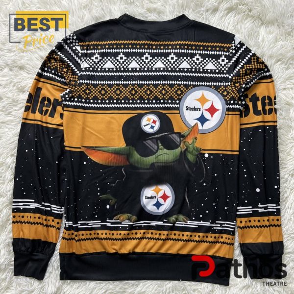 Baby Yoda x Pittsburgh Steelers 2024 Ugly Sweater