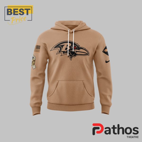 Baltimore Ravens 2024 Salute to Service Hoodie, Cap